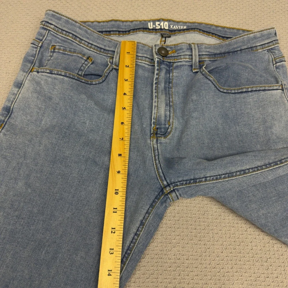 Under 510 Jeans Mens 34x28 Light Wash Xavier Denim Slim Fit Stretch Casual